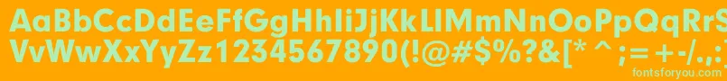 GarciaBold Font – Green Fonts on Orange Background