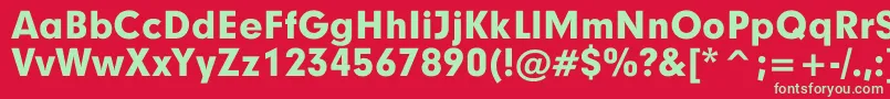 フォントGarciaBold – 赤い背景に緑の文字