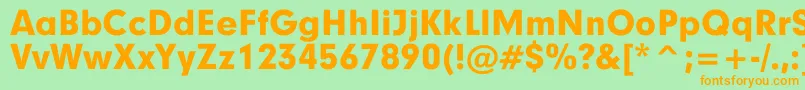 GarciaBold Font – Orange Fonts on Green Background