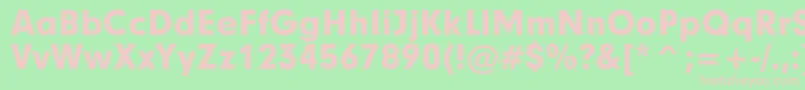 Czcionka GarciaBold – różowe czcionki na zielonym tle