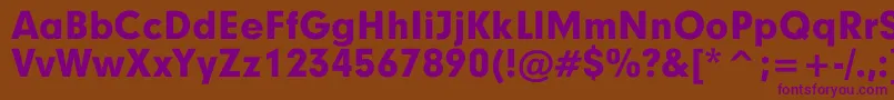 GarciaBold Font – Purple Fonts on Brown Background