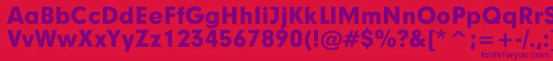 フォントGarciaBold – 赤い背景に紫のフォント