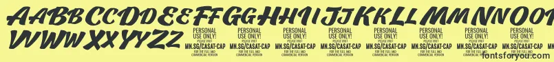 CasatCapBold PERSONAL USE Font – Black Fonts on Yellow Background