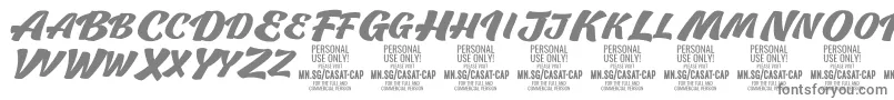 CasatCapBold PERSONAL USE Font – Gray Fonts on White Background