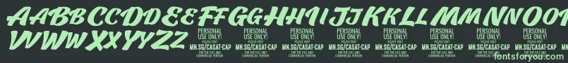 Шрифт CasatCapBold PERSONAL USE – зелёные шрифты на чёрном фоне