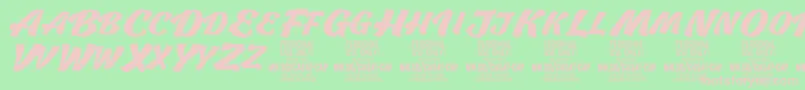 CasatCapBold PERSONAL USE-Schriftart – Rosa Schriften auf grünem Hintergrund