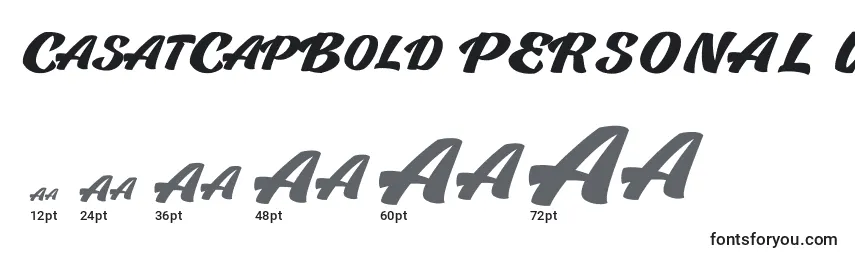 CasatCapBold PERSONAL USE Font Sizes