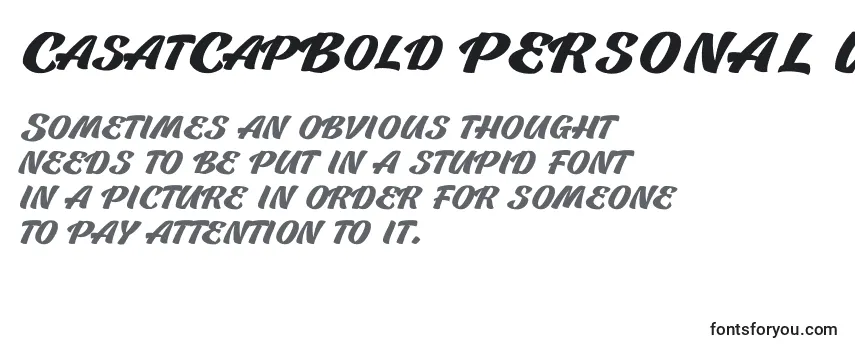 Review of the CasatCapBold PERSONAL USE Font