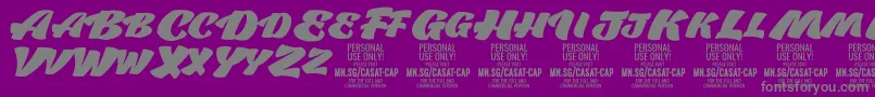 Шрифт CasatCapFat PERSONAL USE – серые шрифты на фиолетовом фоне