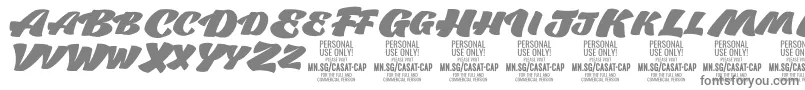 フォントCasatCapFat PERSONAL USE – 白い背景に灰色の文字