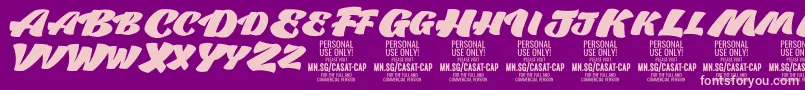 CasatCapFat PERSONAL USE Font – Pink Fonts on Purple Background