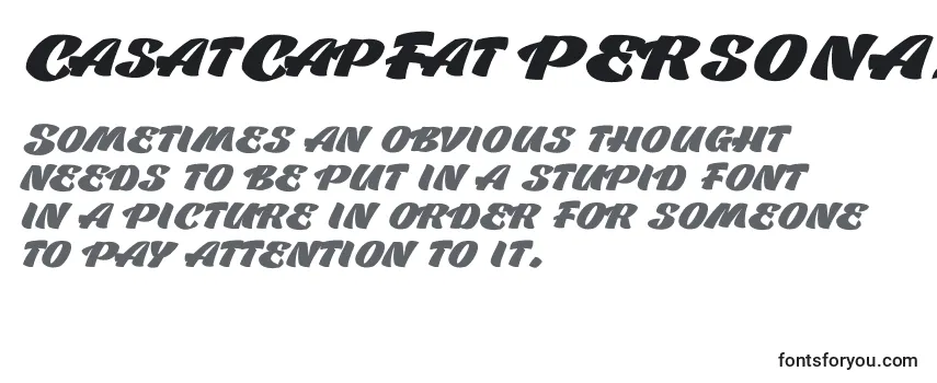 Review of the CasatCapFat PERSONAL USE Font
