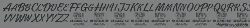 CasatCapLight PERSONAL USE Font – Black Fonts on Gray Background