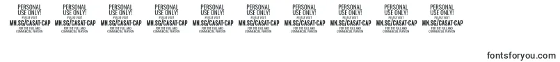 フォントCasatCapLight PERSONAL USE – 数字と数値のためのフォント