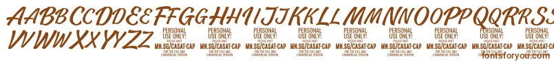 CasatCapLight PERSONAL USE Font – Brown Fonts on White Background