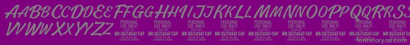 CasatCapLight PERSONAL USE Font – Gray Fonts on Purple Background