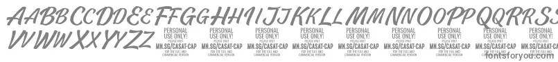 CasatCapLight PERSONAL USE Font – Gray Fonts on White Background