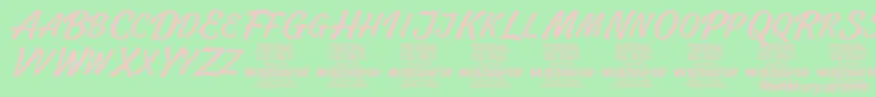 CasatCapLight PERSONAL USE Font – Pink Fonts on Green Background