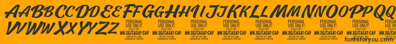 CasatCapMed PERSONAL USE Font – Black Fonts on Orange Background