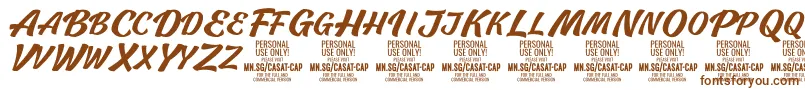 CasatCapMed PERSONAL USE Font – Brown Fonts on White Background