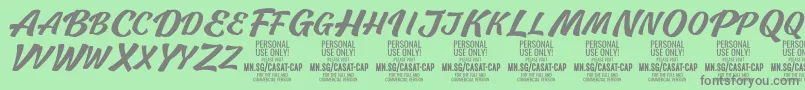 En savoir plus sur la police CasatCapMed PERSONAL USE Police CasatCapMed PERSONAL USE – polices grises sur fond vert