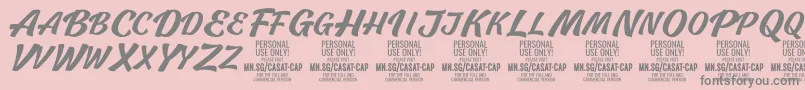 CasatCapMed PERSONAL USE Font – Gray Fonts on Pink Background