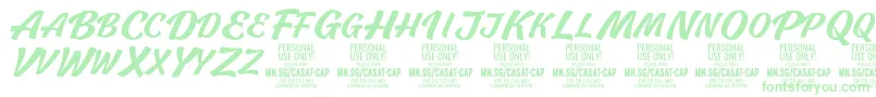 More about CasatCapMed PERSONAL USE Font CasatCapMed PERSONAL USE Font – Green Fonts on White Background