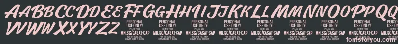 フォントCasatCapMed PERSONAL USE – 黒い背景にピンクのフォント