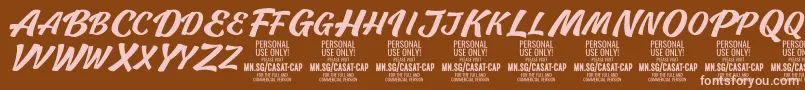 CasatCapMed PERSONAL USE Font – Pink Fonts on Brown Background