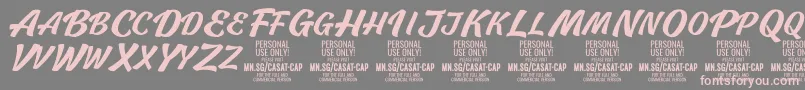CasatCapMed PERSONAL USE Font – Pink Fonts on Gray Background