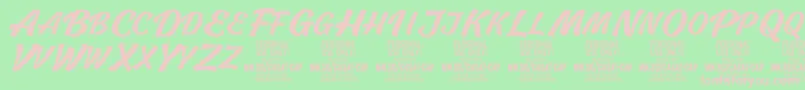 CasatCapMed PERSONAL USE Font – Pink Fonts on Green Background