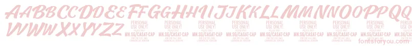 CasatCapMed PERSONAL USE Font – Pink Fonts on White Background