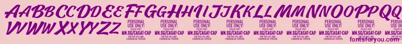 CasatCapMed PERSONAL USE Font – Purple Fonts on Pink Background