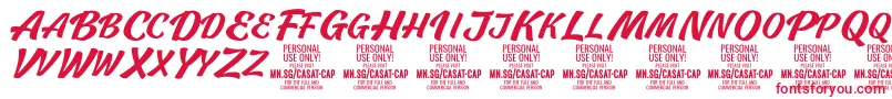 フォントCasatCapMed PERSONAL USE – 赤い文字