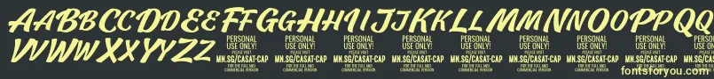 CasatCapMed PERSONAL USE Font – Yellow Fonts on Black Background