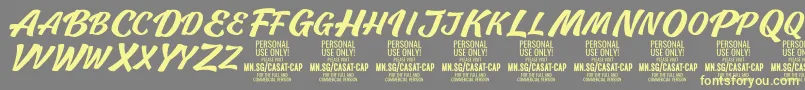 CasatCapMed PERSONAL USE Font – Yellow Fonts on Gray Background