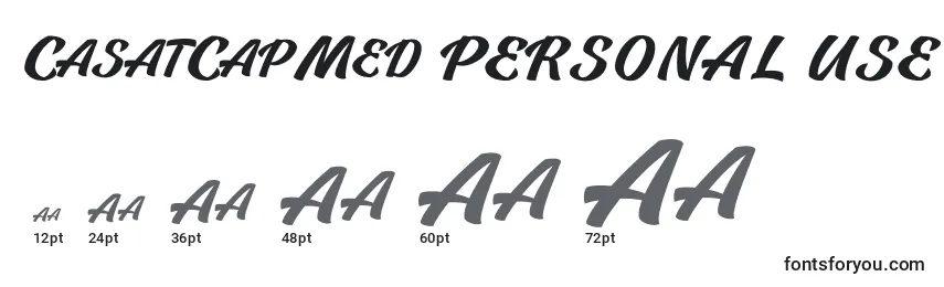 CasatCapMed PERSONAL USE Font Sizes