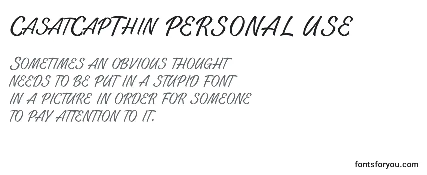 CasatCapThin PERSONAL USE Font