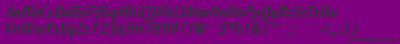 Cascade Font – Black Fonts on Purple Background