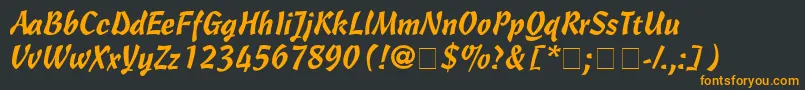 Cascade Font – Orange Fonts on Black Background