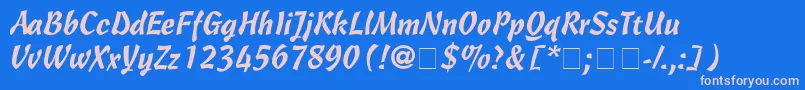 Шрифт Cascade – розовые шрифты на синем фоне