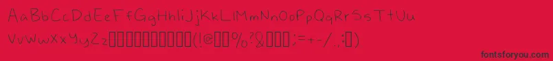 Casey Regular Font – Black Fonts on Red Background