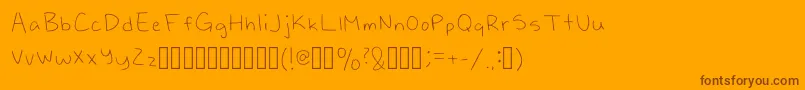 Lisätietoja Casey Regular-fontista Casey Regular-fontti – ruskeat fontit oranssilla taustalla