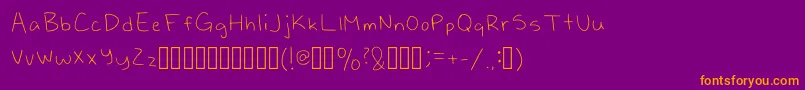 Casey Regular Font – Orange Fonts on Purple Background