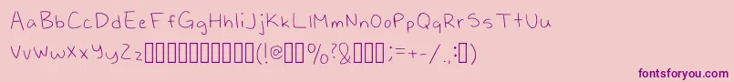 Casey Regular Font – Purple Fonts on Pink Background