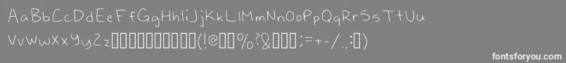 Casey Regular Font – White Fonts on Gray Background