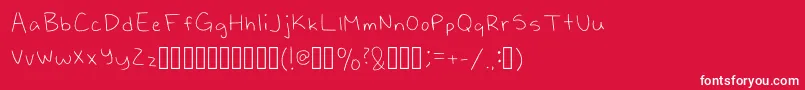 Casey Regular Font – White Fonts on Red Background
