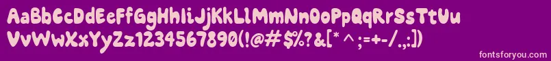 CashewCream Font – Pink Fonts on Purple Background