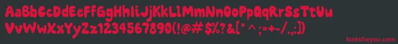 CashewCream Font – Red Fonts on Black Background