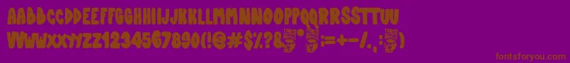 Casimiro Font – Brown Fonts on Purple Background